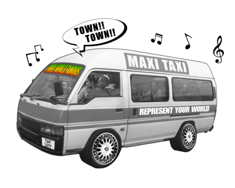 3rdworldfamous giphyupload taxi maxi public transportation Sticker