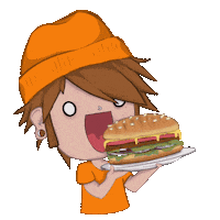Hungry Orange Sticker