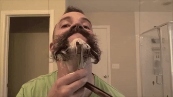 Man Shaves 6-Month-Old Beard With Straight Blade 