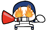 YukiNidegawa fight hot fire baseball Sticker