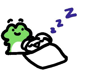 Sleep Frogman Sticker by Annafish