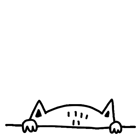 cat hiding Sticker by MAJASBOK