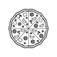 Pizza Sticker by Mistero1extraordinarypizza