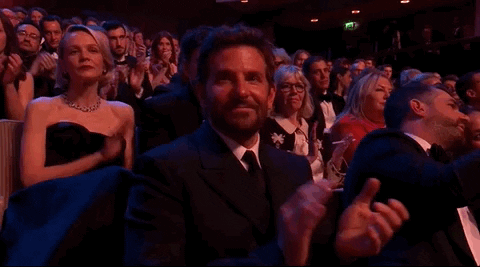 Bradley Cooper Clapping GIF by BAFTA