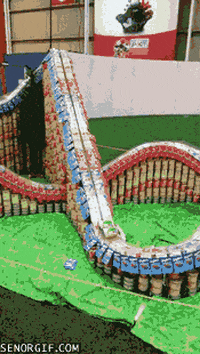 rollercoaster cans GIF by Cheezburger