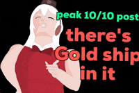Gold Ship Face GIF