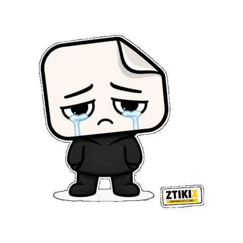 ztikix sad crying upset tears Sticker