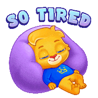 Tired Good Night Sticker by Lucas and Friends by RV AppStudios