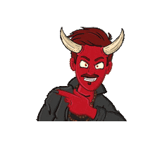 Devil Sticker by Marti Fischer