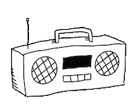 Francescoiv music radio robot ciao Sticker