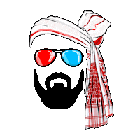 huezany beard assam assamese bihu Sticker