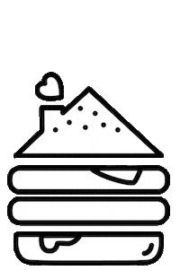 takeaway burgerheart Sticker