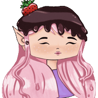 Sunshinejoyce anime pink kawaii chocolate Sticker