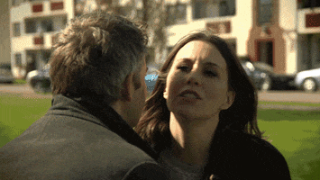 kiss on the cheek GIF by BBC Brit