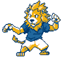 Pixel Lion Sticker by East Texas A&M University