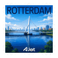Erasmus Bridge Europe Sticker by AJet