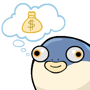 wakumaplush giphyupload meme kawaii money Sticker