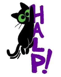 Cat Help Sticker