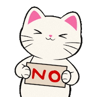 Not Happening No Way Sticker by Silly Kitties