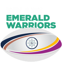 Rugby Ball Sticker by Emerald Warriors RFC