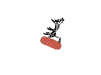 Leouuw christmas red nature drawing Sticker
