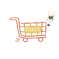 Shopping Pony Sticker