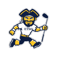 Blue And Gold Golf Sticker by ETSU