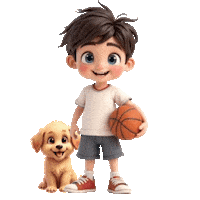 Boys Girls Basketball Sticker