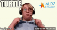 turtle total physical response GIF by ALO7.com