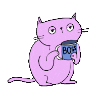 Cats Boss Sticker by Franziska Höllbacher