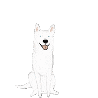 Husky Sticker by Andrea Caceres