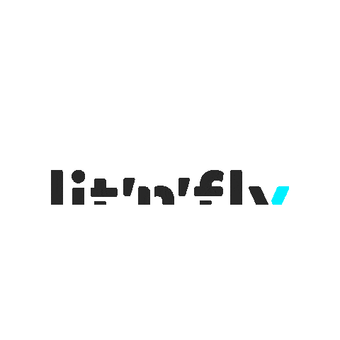 litnfly giphygifmaker logo fly lit Sticker