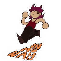 Toy_Tala happy smile excited running Sticker