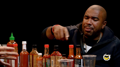 dab GIF by First We Feast: Hot Ones