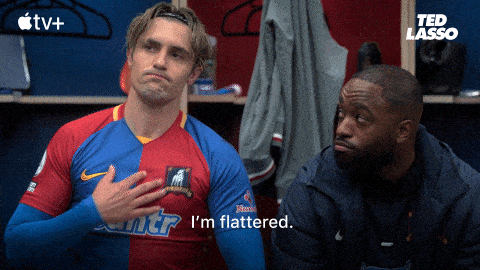 taylion giphyupload ted lasso flattered jamie tartt GIF