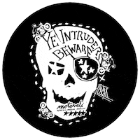 skull Sticker by Motoveli Motorcycle Magazine