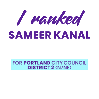 Rcv Sticker by Sameer Kanal for Portland City Council