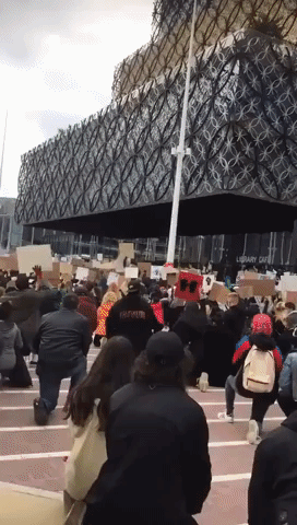 Thousands Take a Knee in Peaceful Protest in Birmingham, England