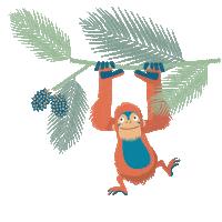 Orangutan Newin Sticker by Close Parent