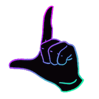 ItsLotteZ rainbow hand signlanguage nerd Sticker