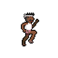 Pixel Running Sticker