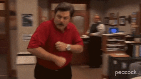 Parks And Recreation Happy Dance GIF by PeacockTV