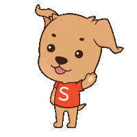 shopeebr dog bye shopping waving Sticker