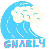 Wave Send It Sticker by coopidydoopidy