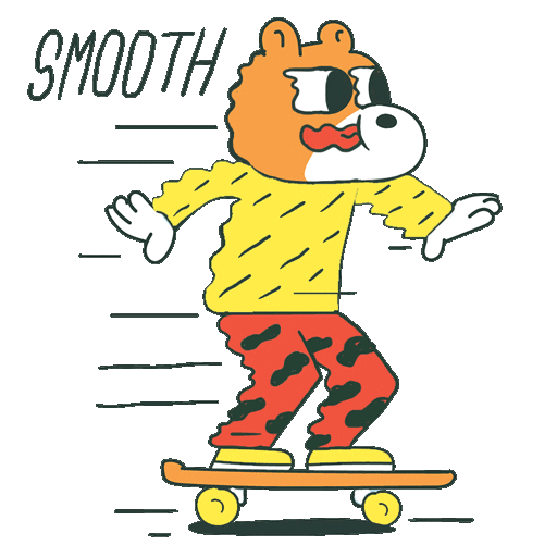 artbypablo giphyupload bear skate smooth Sticker