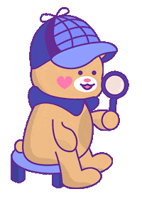 Suspicious Bear Sticker by Jessica Lau