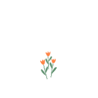 AndrinaManon kawaii travel flowers orange Sticker