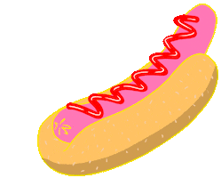 Hot Dog Food Sticker by Du Blonde