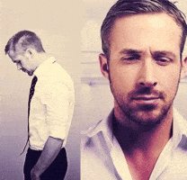 Contemplating Ryan Gosling GIF