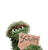 Oscar The Grouch Trash Sticker by Sesame Street